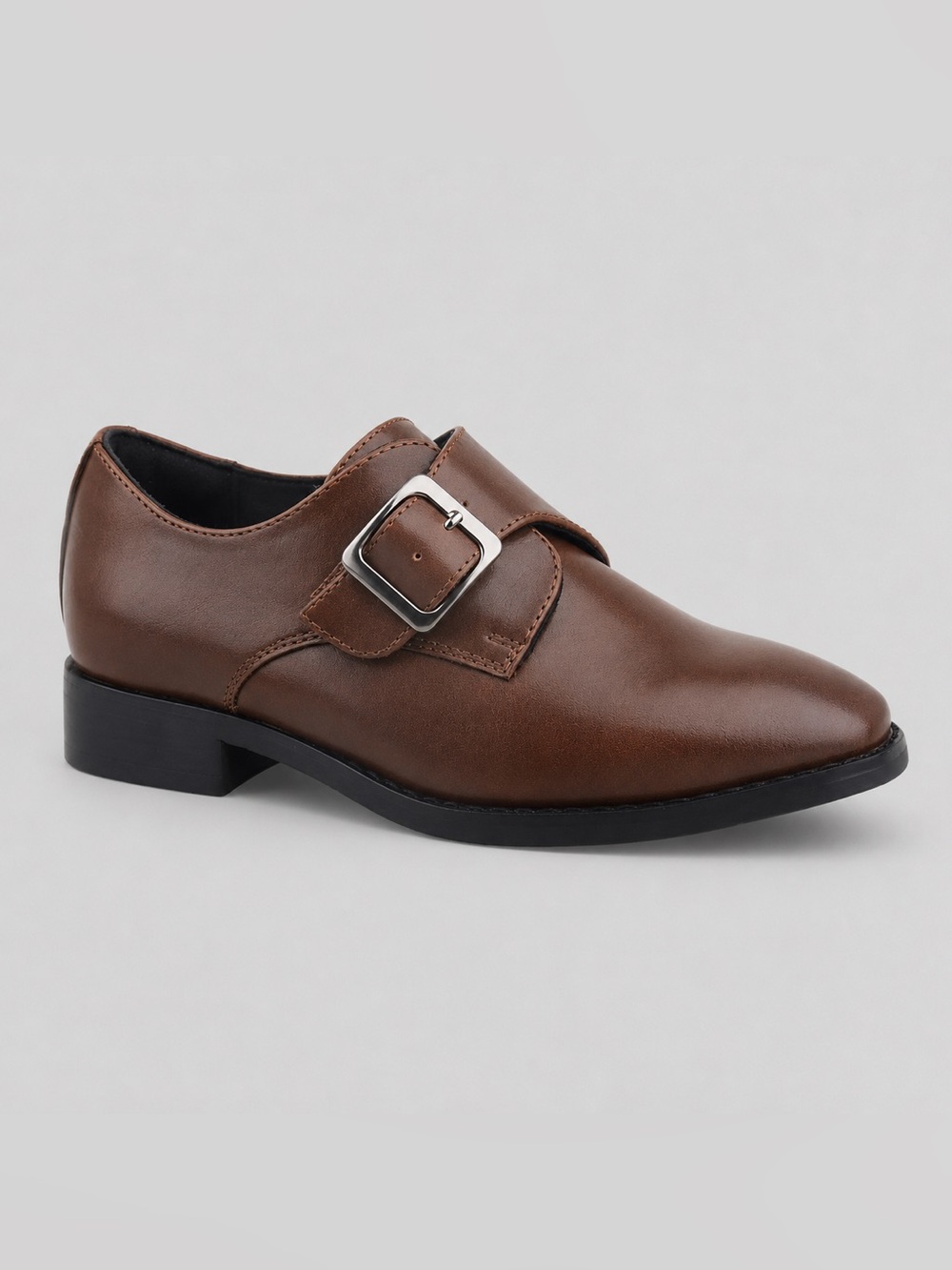INC Boy’s Brown Single Buckle Monk Strap Oxfords Shoes Sz 13 Brown New